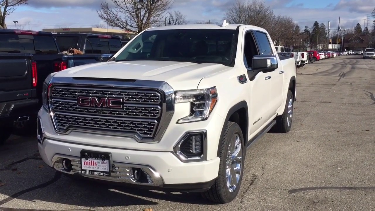 2019 GMC Sierra 1500 Denali Head Up Display Multi Pro Tailgate White Oshawa ON Stock #190180