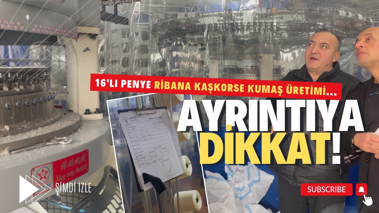 Ayrıntıya Dikkat! QXM Yuvarlak Örme Makinesi ile Ribana Kaşkorse Likralı Likrasız kumaş üretimi