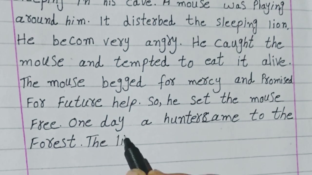 The lion and the mouse story in English the lion