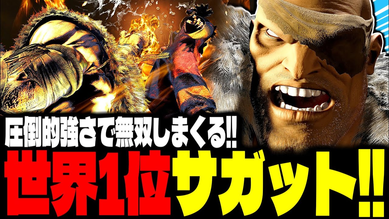 【SF6】世界1位サガットが圧倒的強さで無双しまくるｗｗｗ「Kushina:サガット(Sagat)」【スト6】