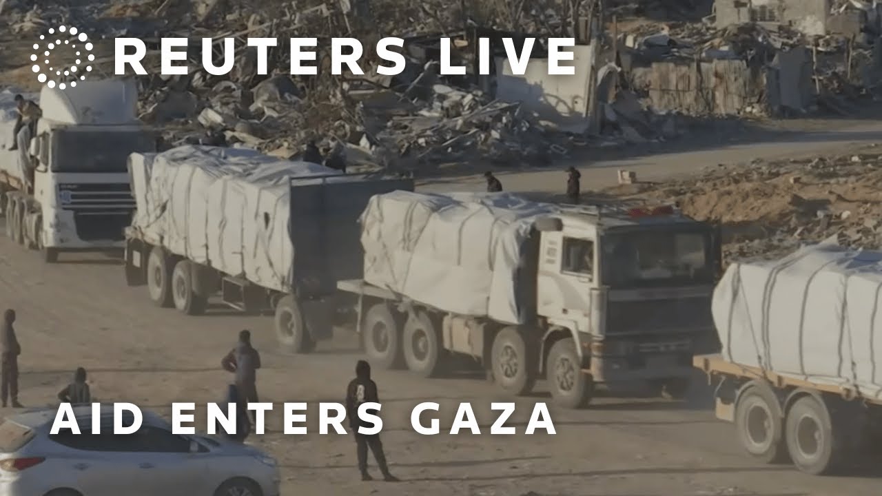 LIVE: View of Rafah as aid enters Gaza | REUTERS
