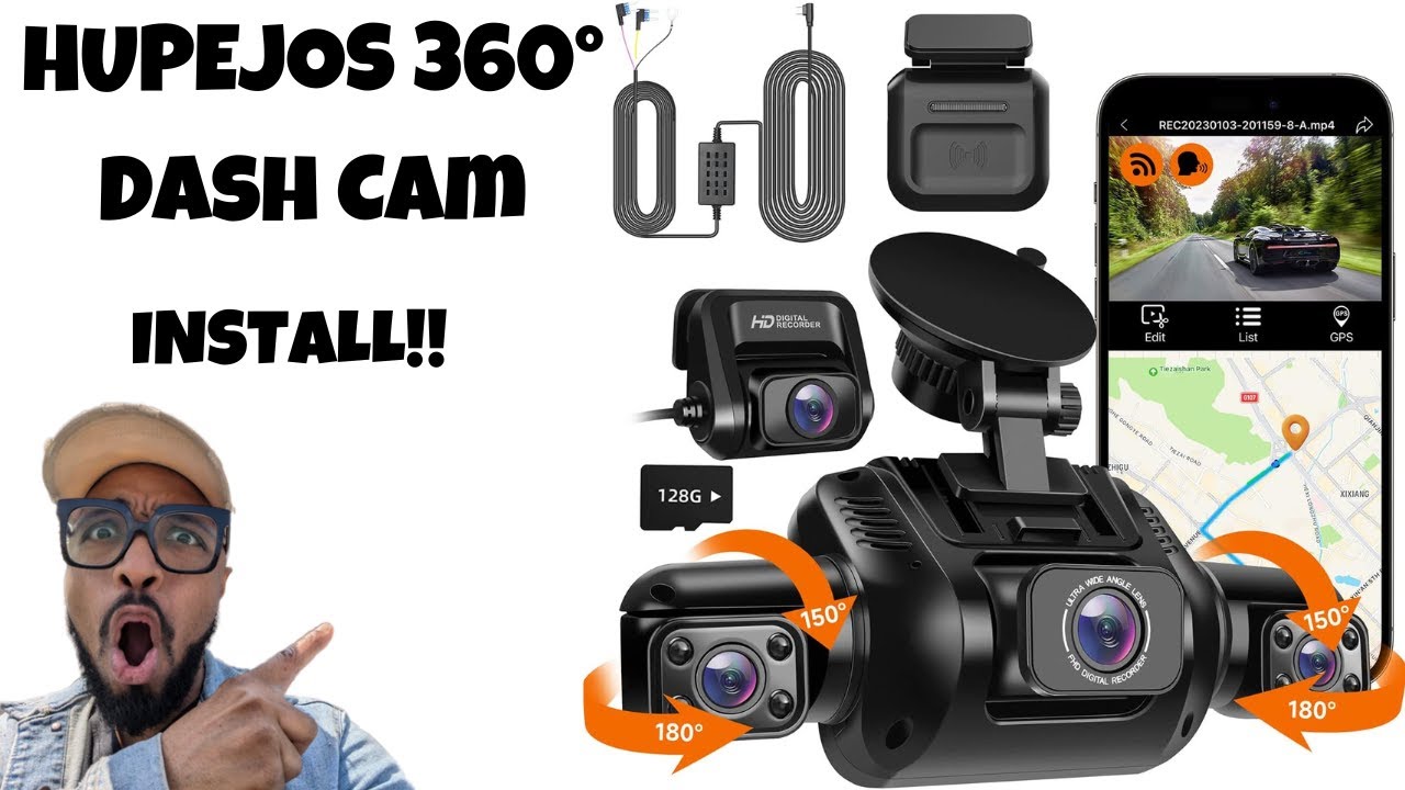 HUPEJOS 360° Dash Cam, 4 Channel Camera REVIEW!!
