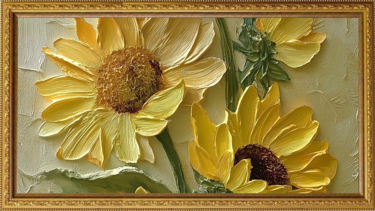 Oil Painting of Daisies | Free 4K TV Frame (No Music)
