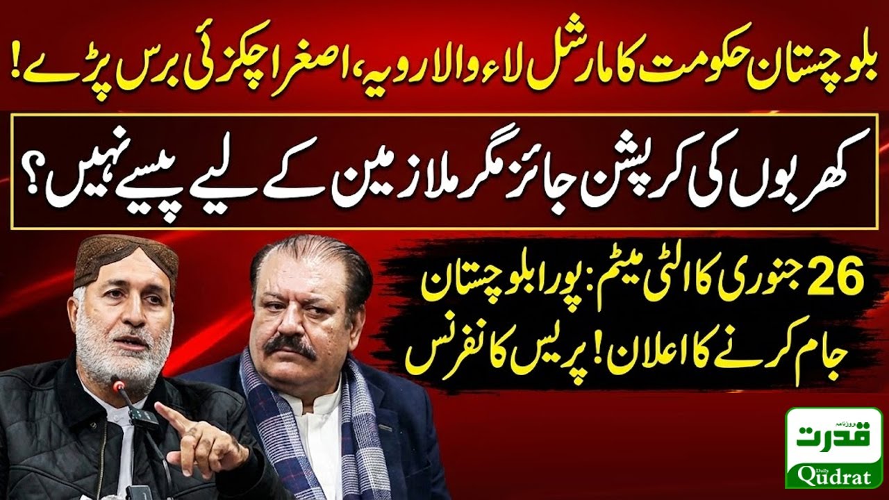 Asghar Khan Achakzai Shakes Balochistan Government Over Employee Crackdown