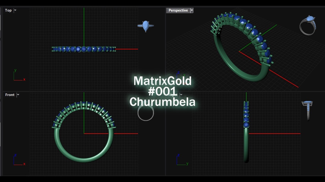 Diseño paramétrico con MatrixGold #jewellery