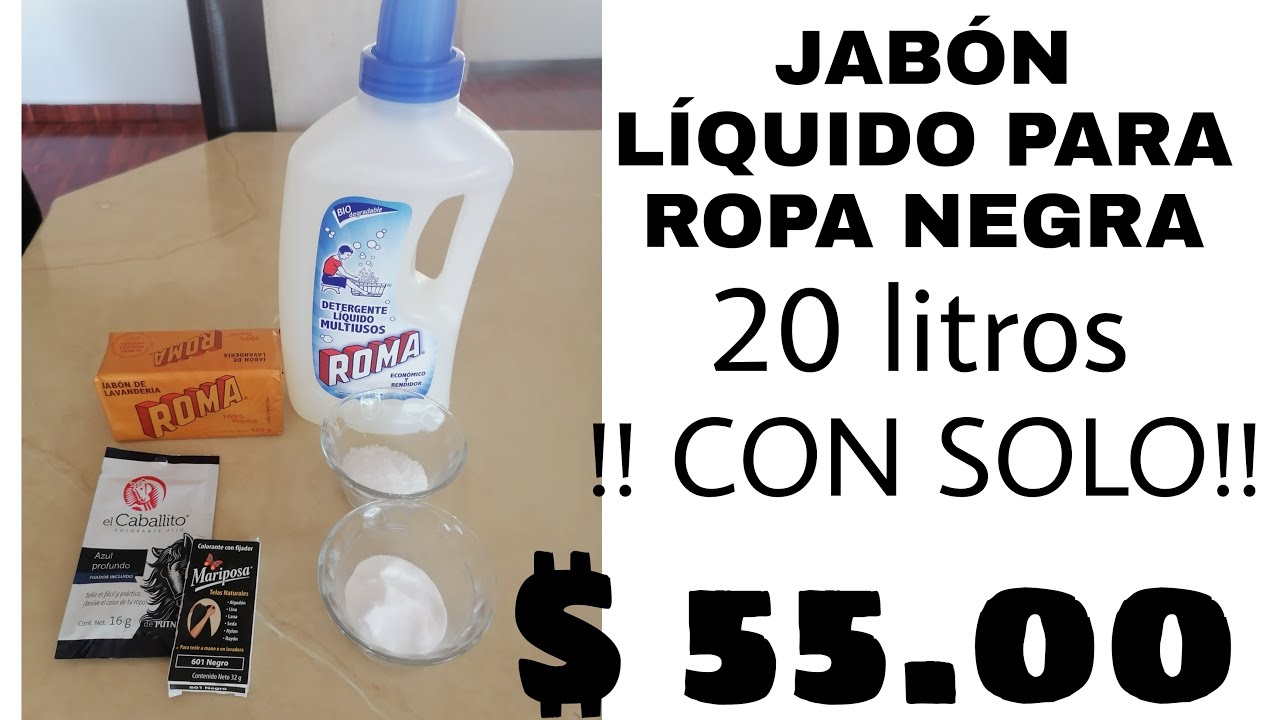 JABON LIQUIDO PARA ROPA NEGRA 20 litros por $55.00 #negros siempre negros
