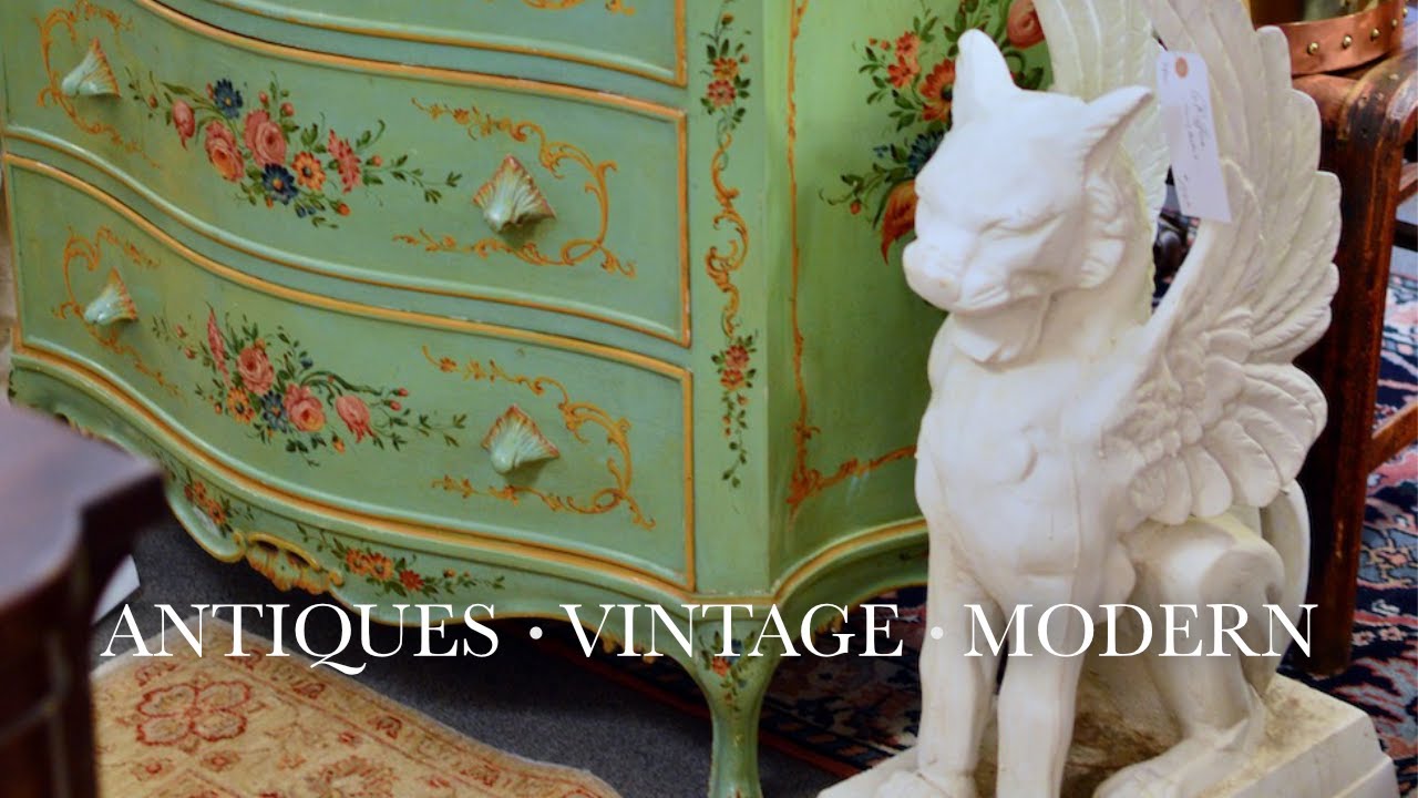 Peaceful, Relaxing Shopping Tour - Antiques, Vintage, Modern. Interior Design Scenery for Relaxation