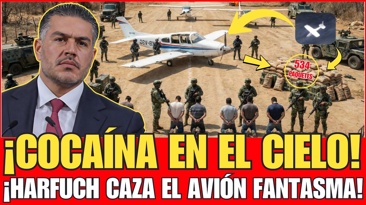 ¡GOLPE AL NARCO AÉREO! | HARFUCH ASEGURA 534 PAQUETES DE COCAÍNA EN AVIONETA CLANDESTINA EN OAXACA
