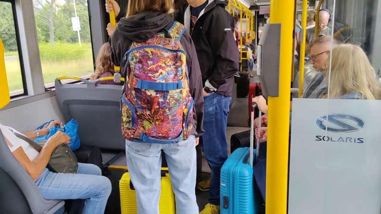 Solaris Urbino IV 18 CNG engine sound , Warsaw bus Line 175
