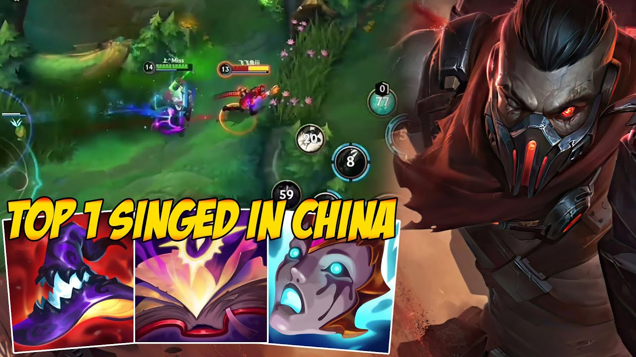 TOP 1 SINGED GAMEPLAY IN CHINA SERVER SEASON 11 - WILD RIFT