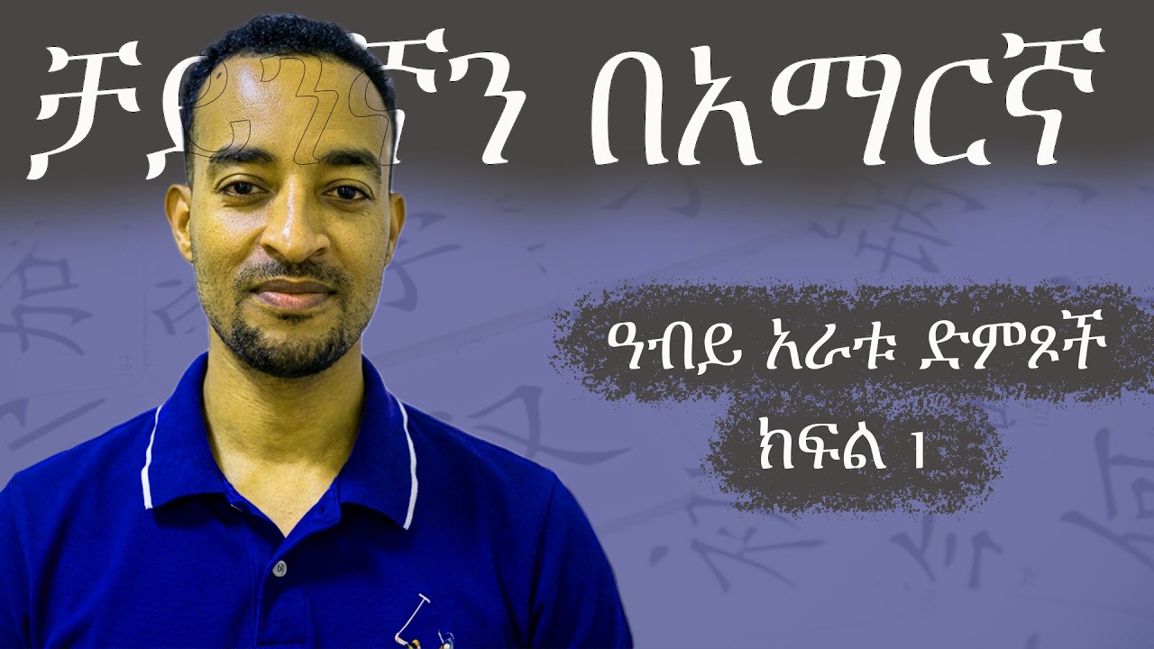 Master Mandarin Chinese Tones  Part 1| ቻይንኛን በአማርኛ ክፍ ል 1