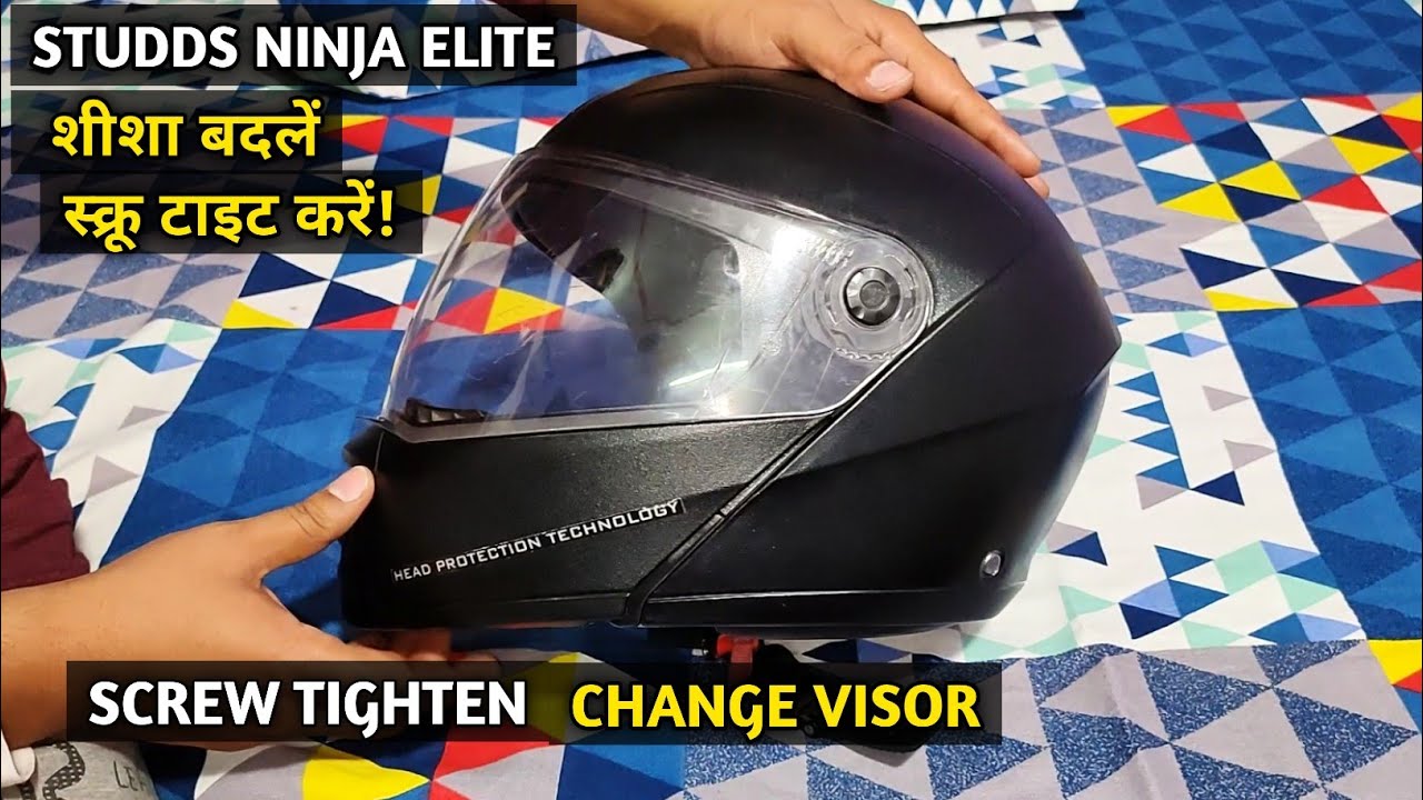 Studds Ninja Elite Visor Change and Tighten Hindi | स्टड हेलमेट के वाइजर को कैसे बदलें टाइट करें !