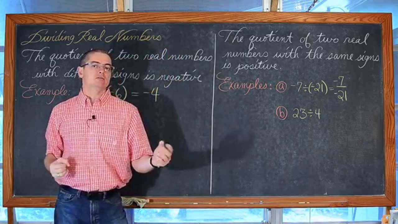 Multiplying & Dividing Real Numbers and Fractions