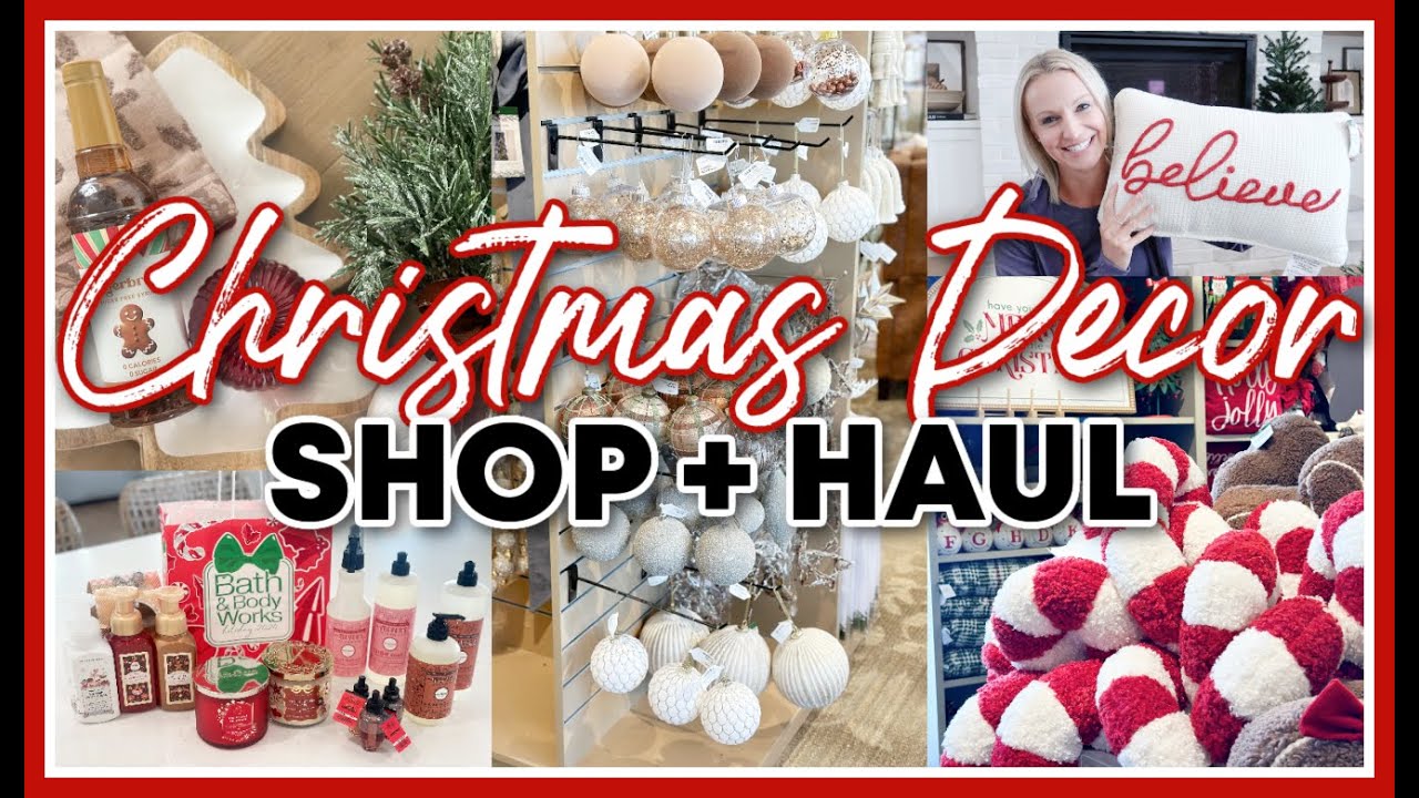 CHRISTMAS DECOR SHOP WITH ME AND HAUL 2024 | KIRKLANDS + HOMEGOODS