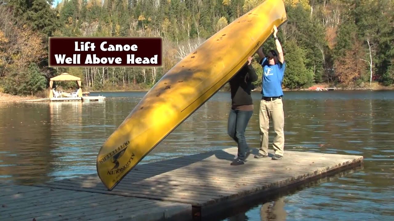How to lift your canoe to carry it on the portage