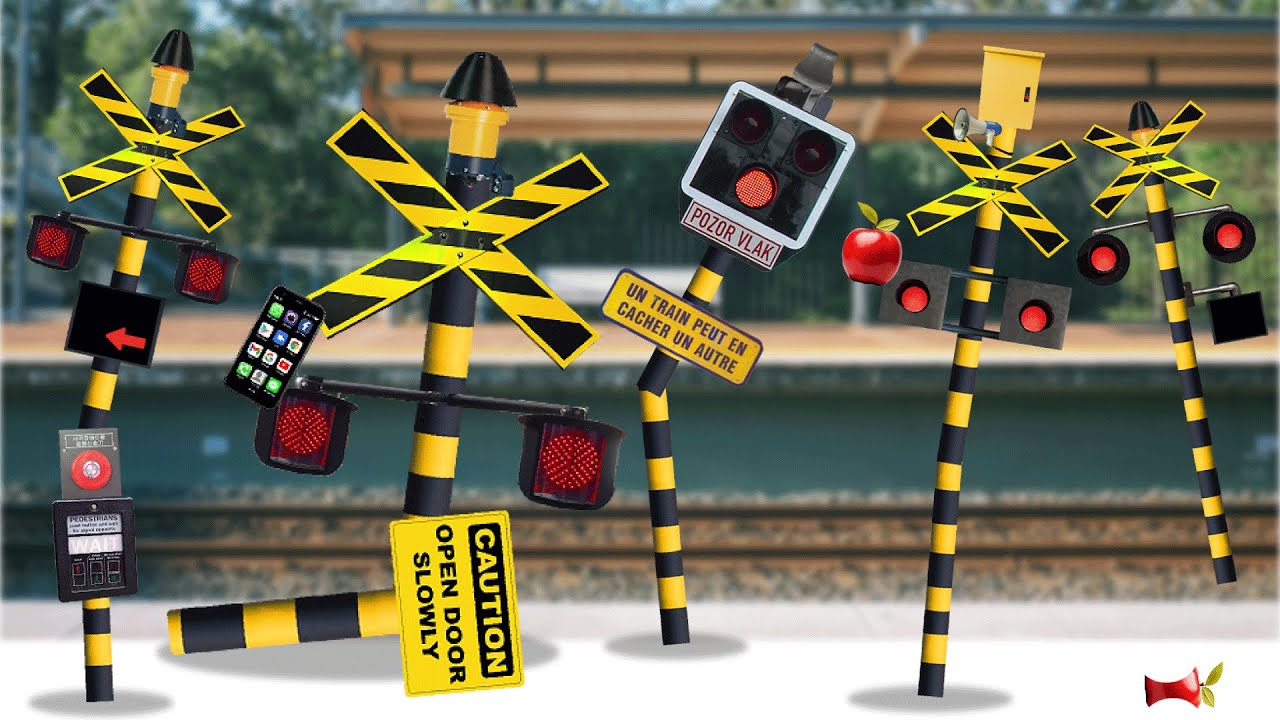 【踏切アニメ】駅でのマナーに注意を促すふみきりカンカン😂😂😂The railroad crossing promoting good manners at the station