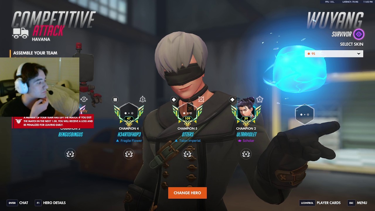 32-5! Top 0.01% Wuyang! UltraViolet Pro support Gameplay Overwatch Season 1