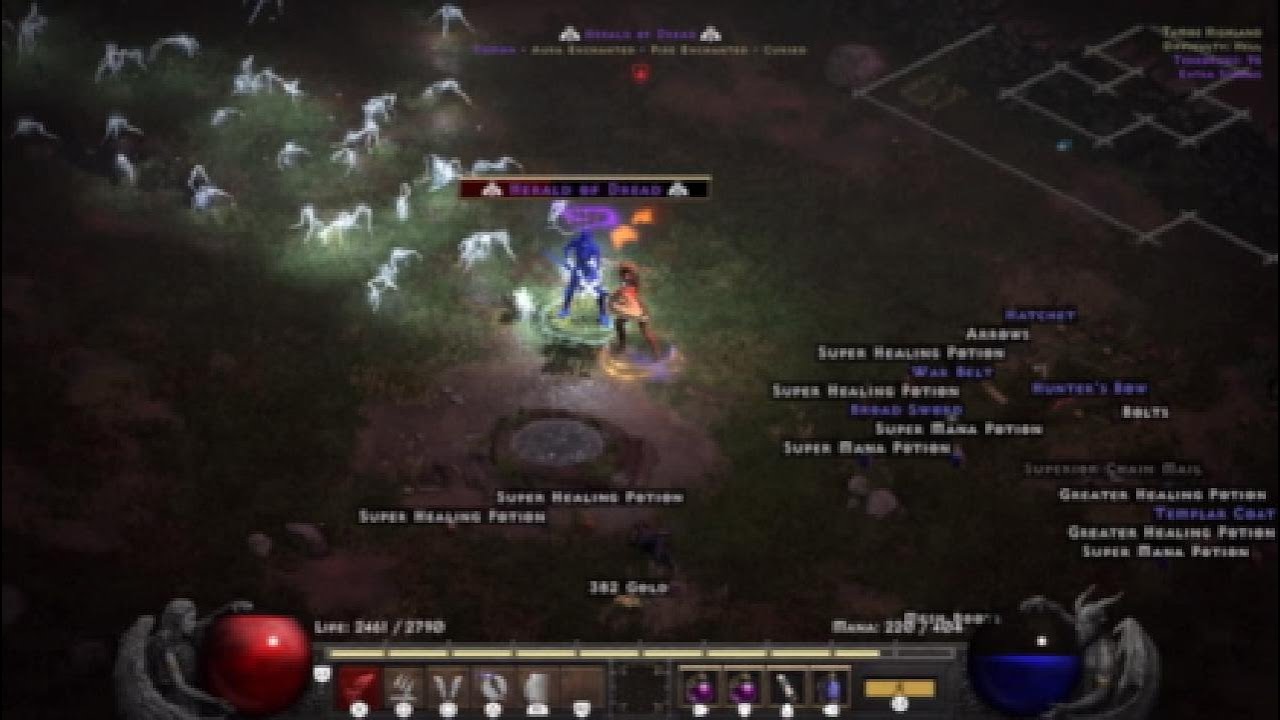 D2R Hardcore - Level 98 Javazon almost dies to a Herald
