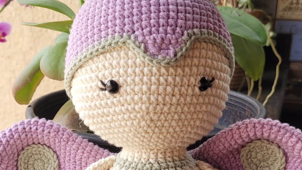 Primeira Aula Cabeça - Borboleta Amigurumi