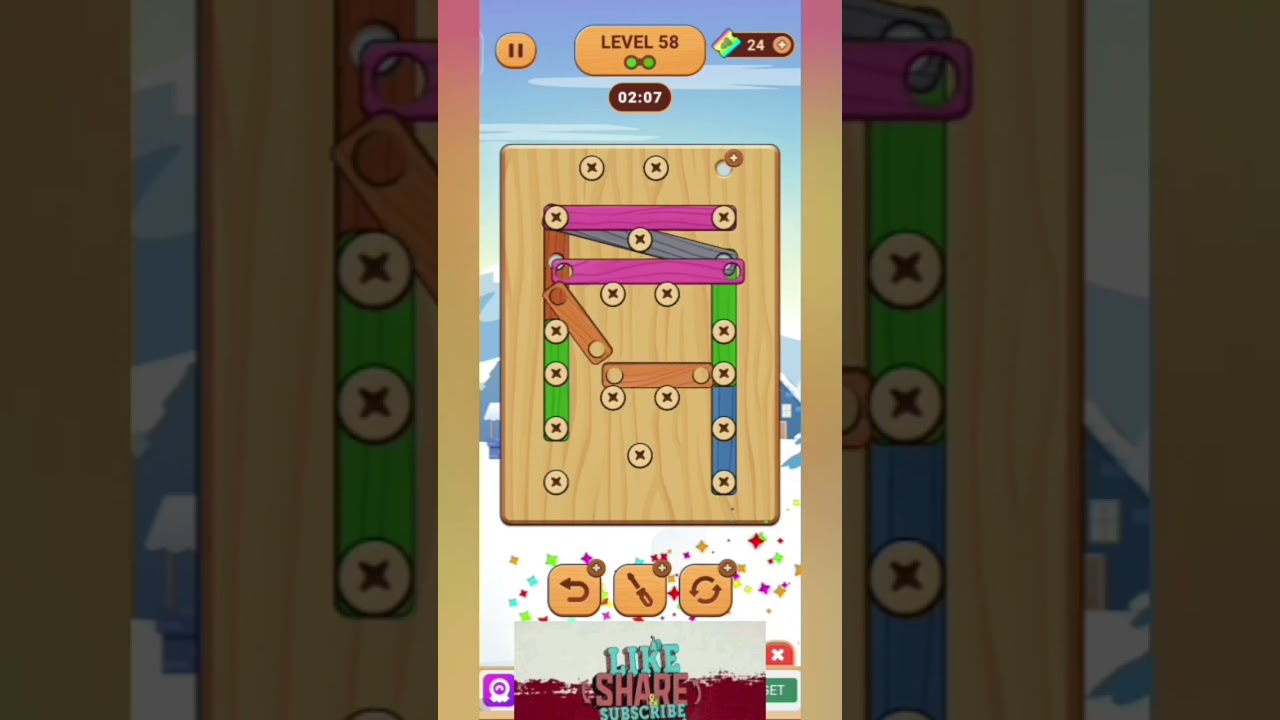 wood nuts & bolts , screw level 58