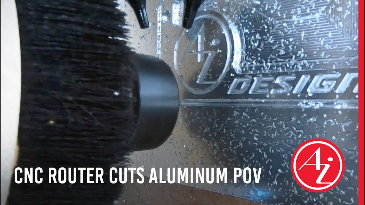 GoPro-mounted MULTICAM CNC router cutting aluminum