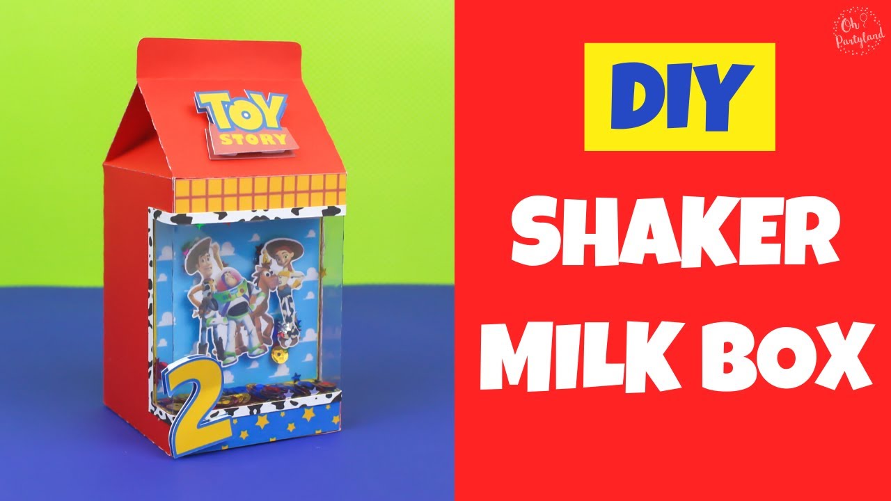 Milk Box Shaker | How To Make a Favor Box | DIY Shaker favor box| Ohpartyland! 🎊|
