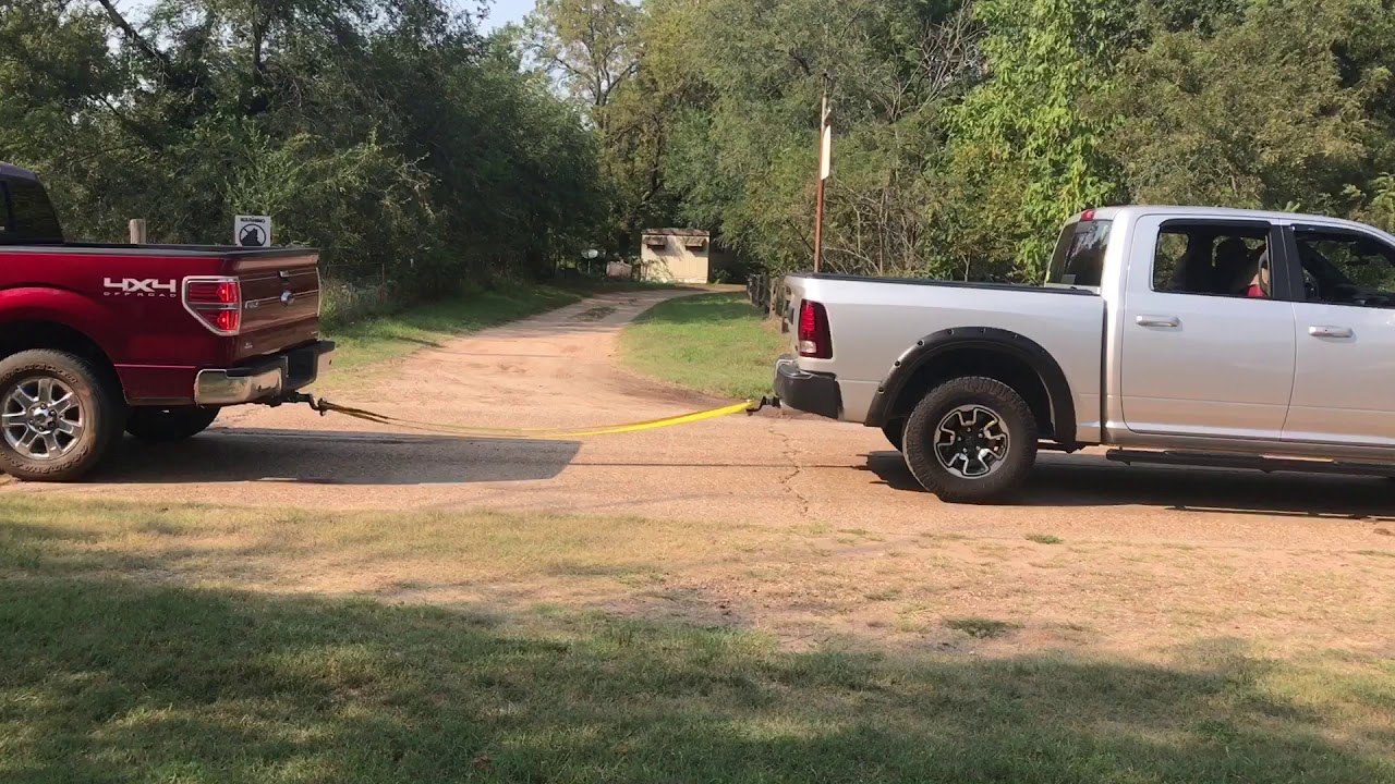 Ram Rebel vs Ford F-150 tug of war