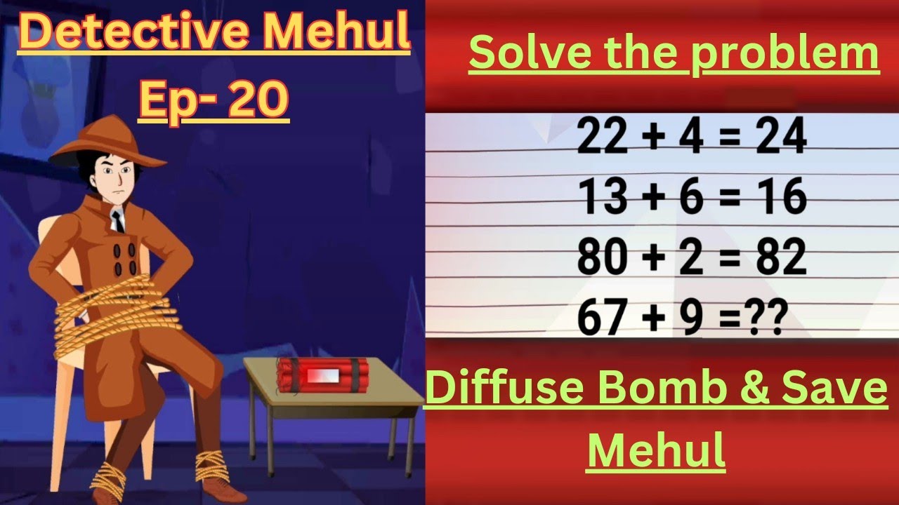 Detective Mehul Ep- 20 | Solve Maths problems and save Mehul jasoos #detectivemehul #shorts #cartoon
