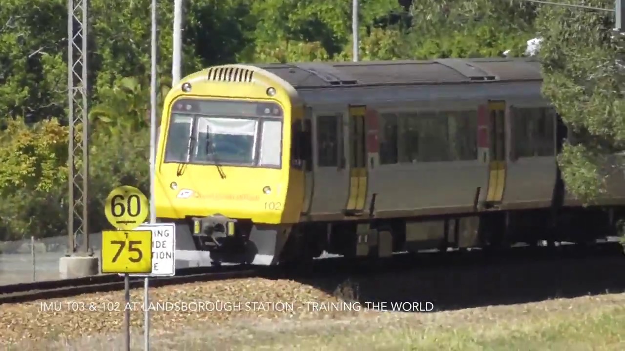 ICE train Nambour & Landsborough station trains & walkthrough