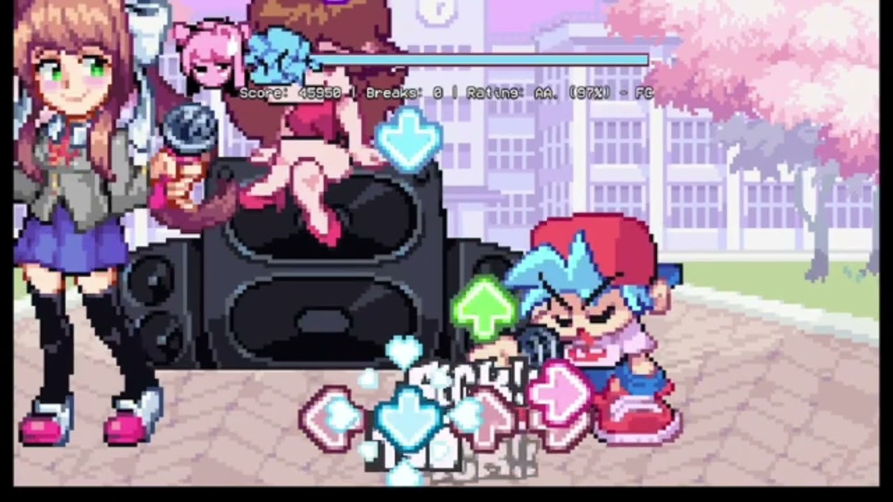 Ddto Gameplay part 1 (Monika's first song) (my recording software is bugging so it will be lagging)