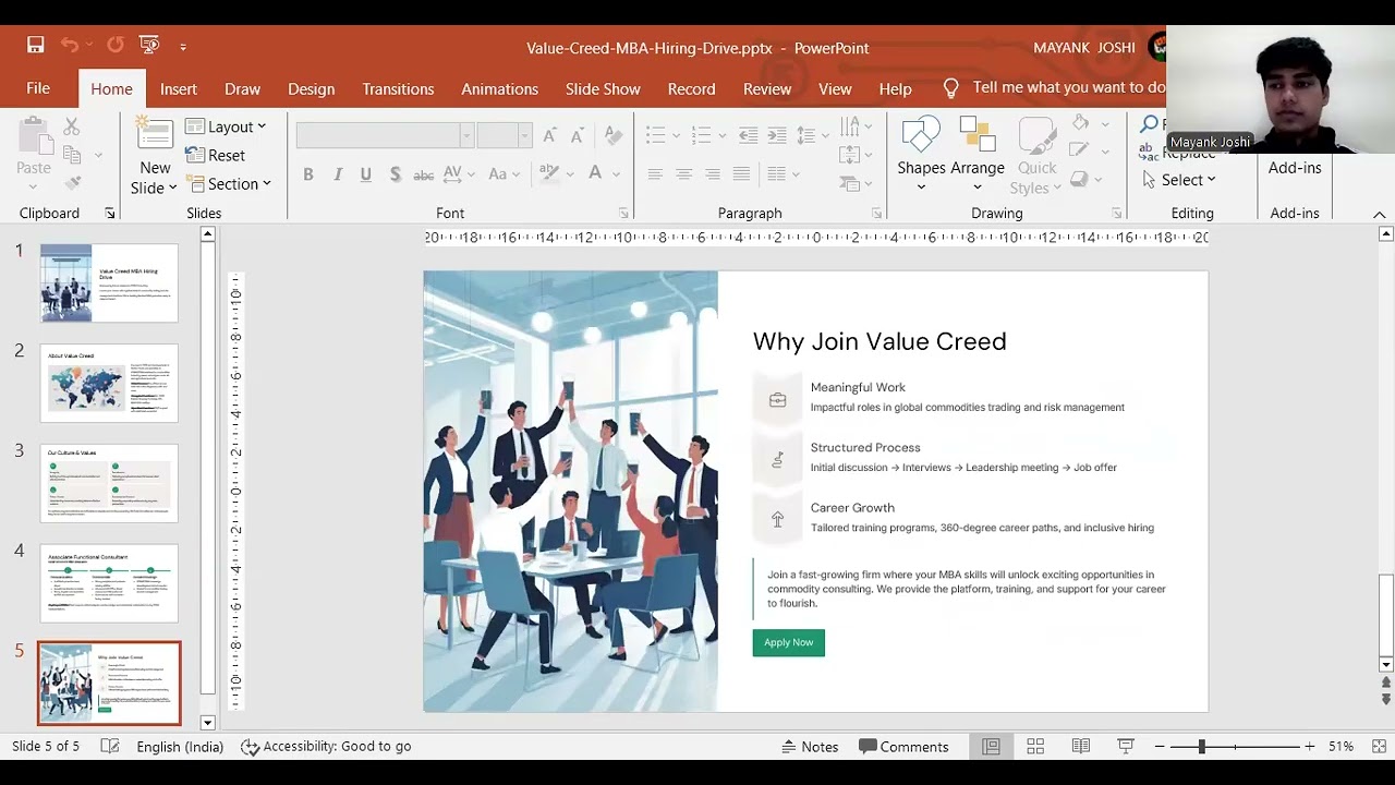 value creed job description