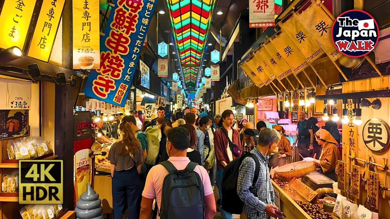 Nishiki Market: Kyoto's Ultimate Street Food | Walking Tour | 4K | HDR