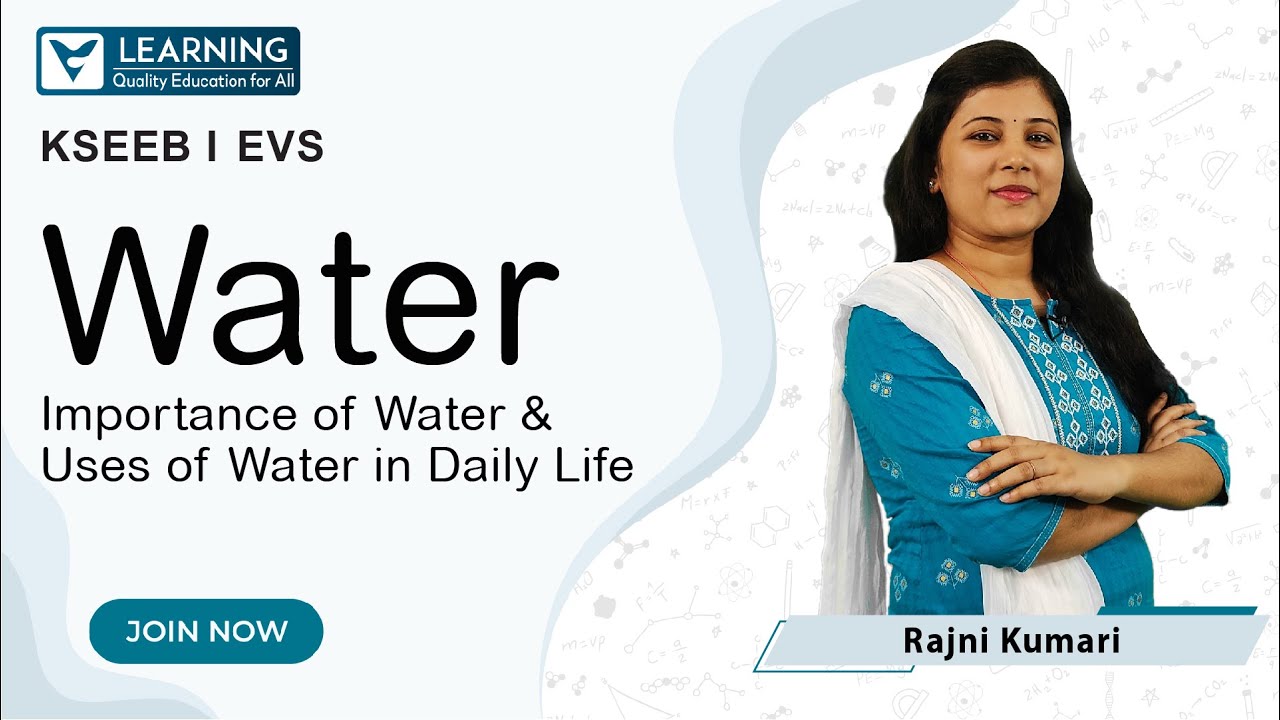 Class 1 EVS | Water  | KSEEB |  Part - 1 | By Rajni Kumari Mam | Vista's Junior K - 4