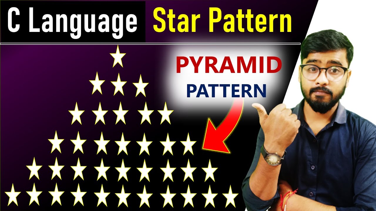 Pyramid Star Pattern in C Language | C Language Free Course | By Rahul Chaudhary