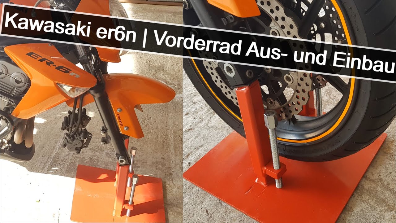 Kawasaki er6n &ndash; Vorderrad ausbauen und einbauen | DIY | How To | TUTORIAL