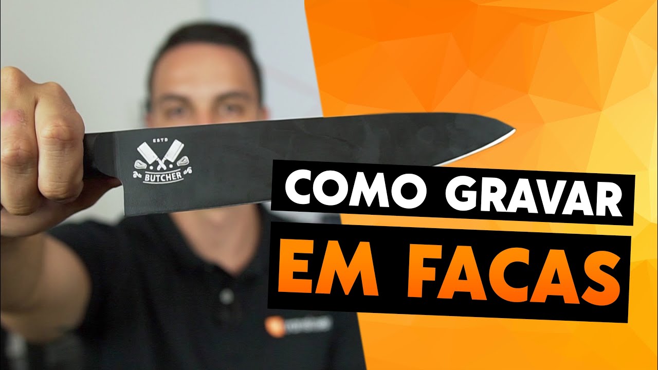 [PASSO A PASSO] COMO GRAVAR EM UMA FACA DE CHURRASCO | MÁQUINA A LASER | TRANSLASER
