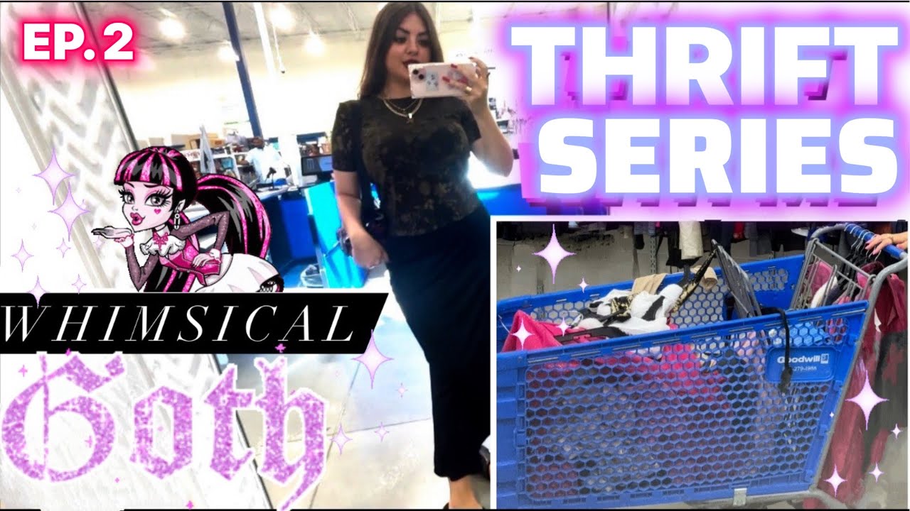 THRIFT SERIES: EPISODE 2- WHIMSICAL GOTH 🕷️🕸️🌙 Thrift with me 100+ whimsigoth style pieces ! Witchy