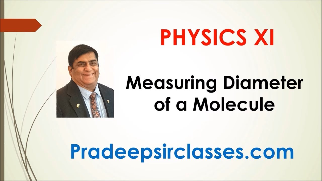 XI-2-6 Molecule size measurement Pradeep Kshetrapal Physics channel