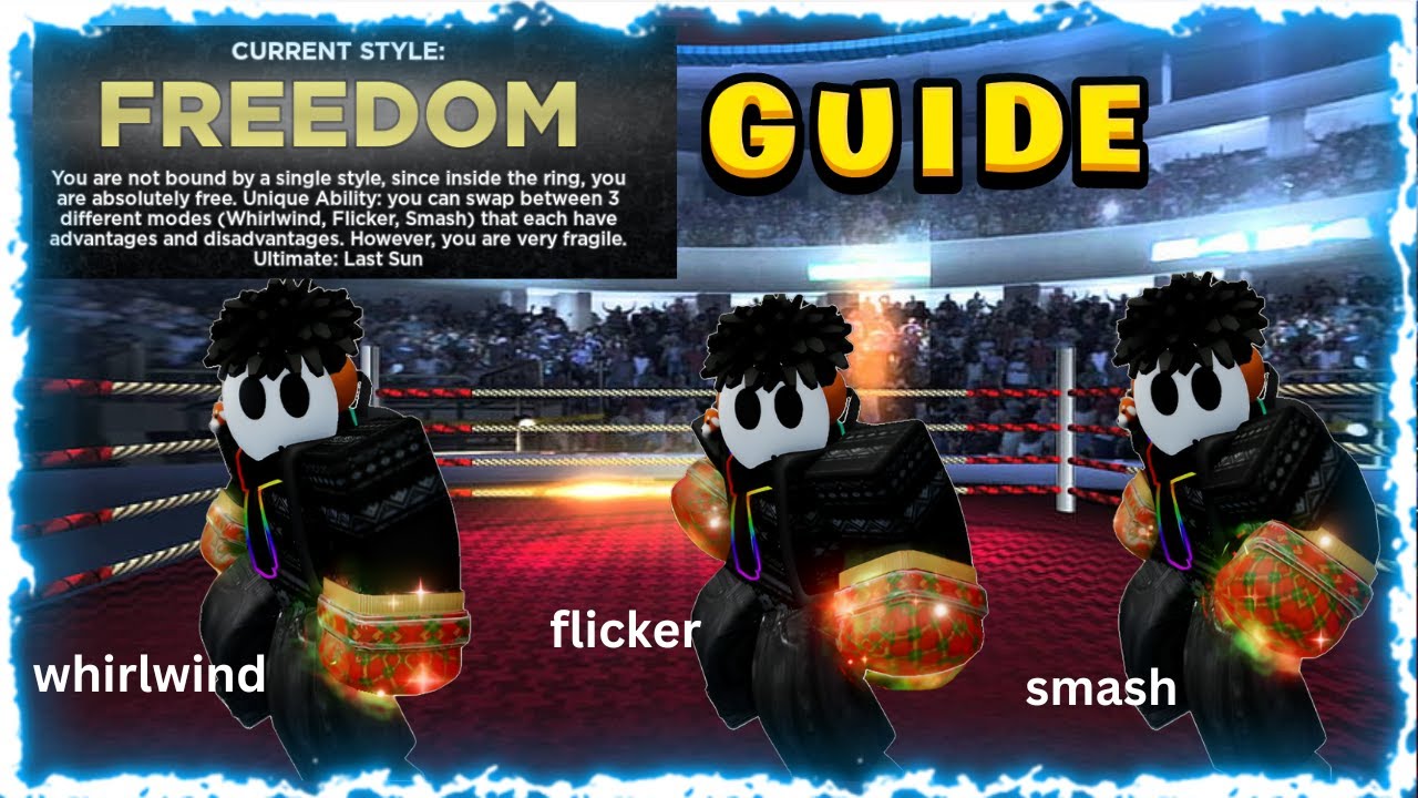 (OUTDATED) HOW TO USE THE FREEDOM STYLE!!! | Freedom Guide | (Untitled Boxing Game)