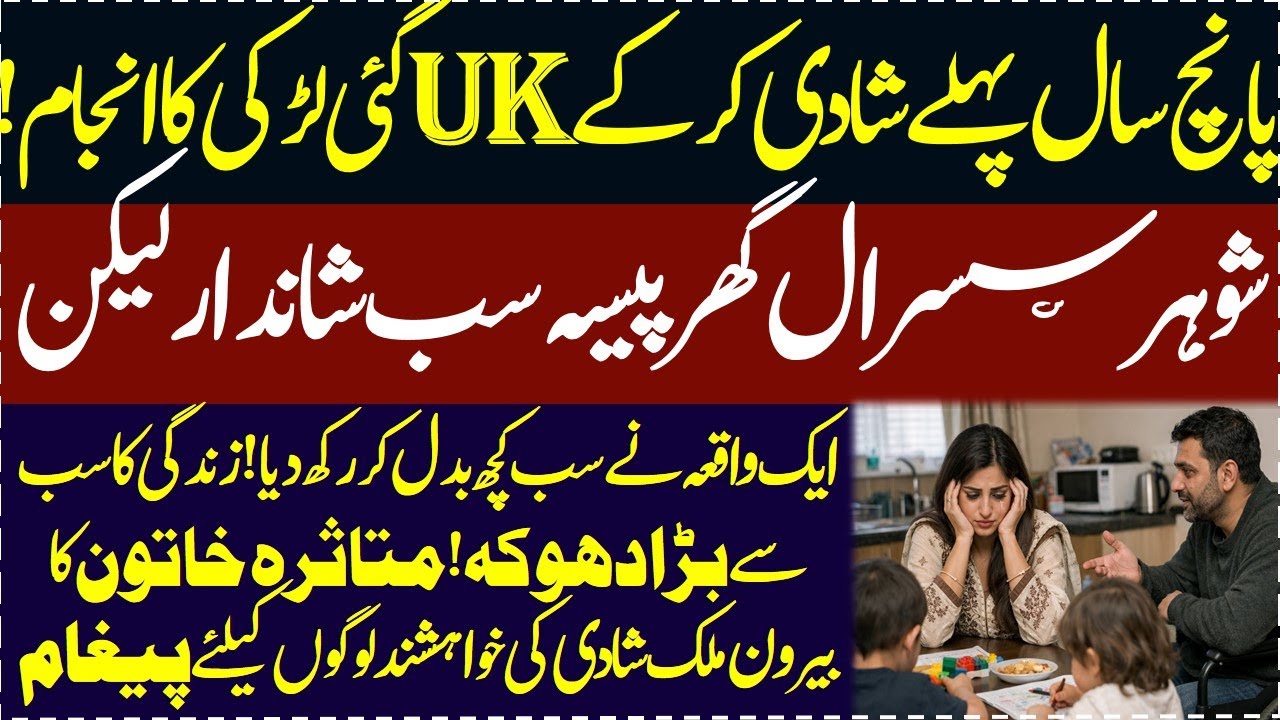 5 Saal pehle Shaadi karky uk gaye 27 Sala lahore ki larki ko zindage ka sab se bara dhoola England