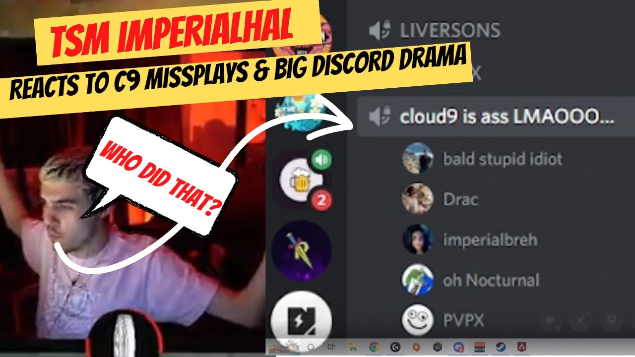 TSM imperialHAL reacts to c9 missplay & Big drama🤣🤣 on discord #apex #imperialhal #apexlegendsclips