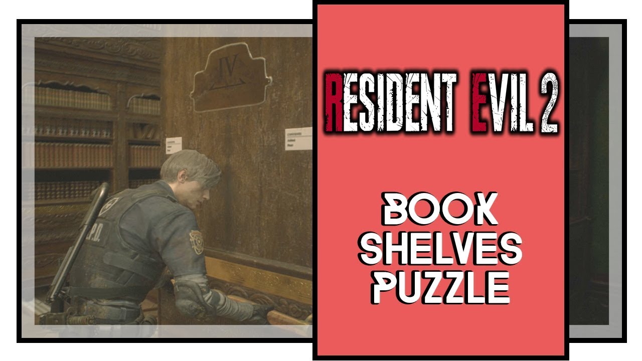 Resident Evil 2 Remake Library Book Shelves Puzzle Solution
