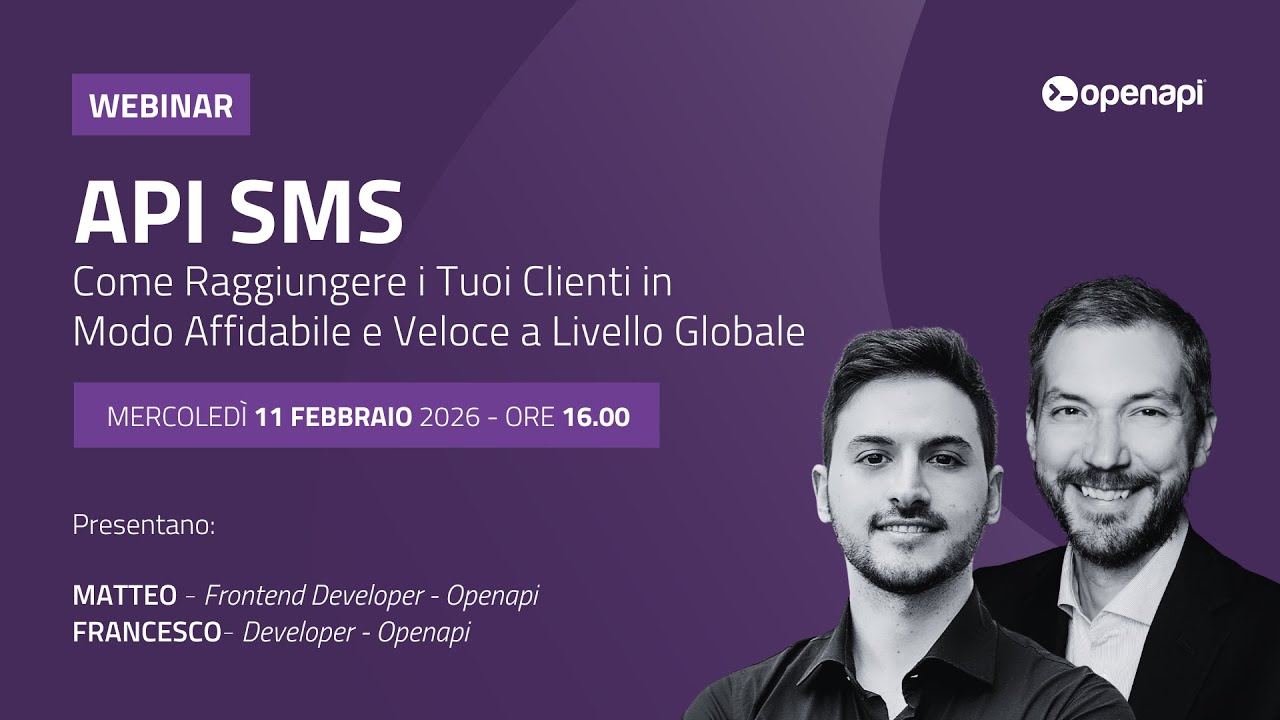 Webinar API SMS: Come raggiungere i tuoi clienti in modo affidabile e veloce a livello globale