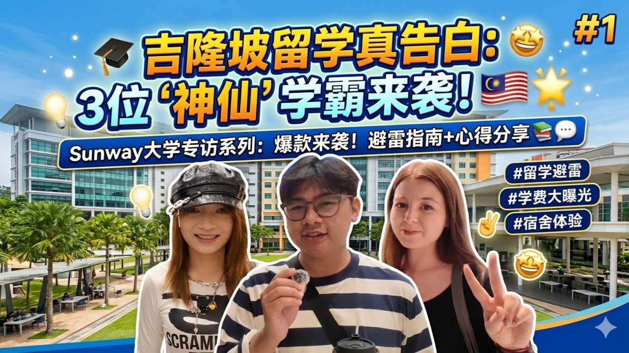 吉隆坡留学真告白，实地采访三位&ldquo;神仙&rdquo;学霸来袭，中国｜印度尼西亚｜俄罗斯｜#马来西亚 #monashuniversity #吉隆坡 #interview #留学 #Sunway