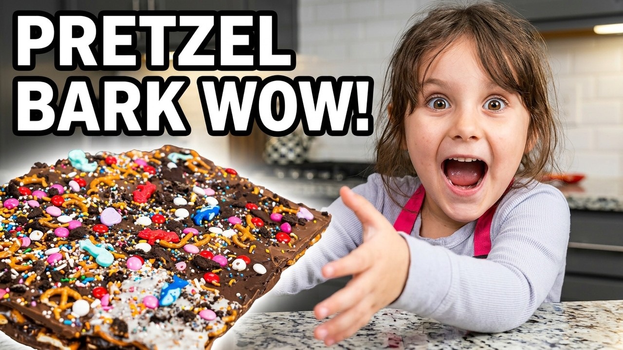 Dad and Daughter Make The BEST Pretzel Bark