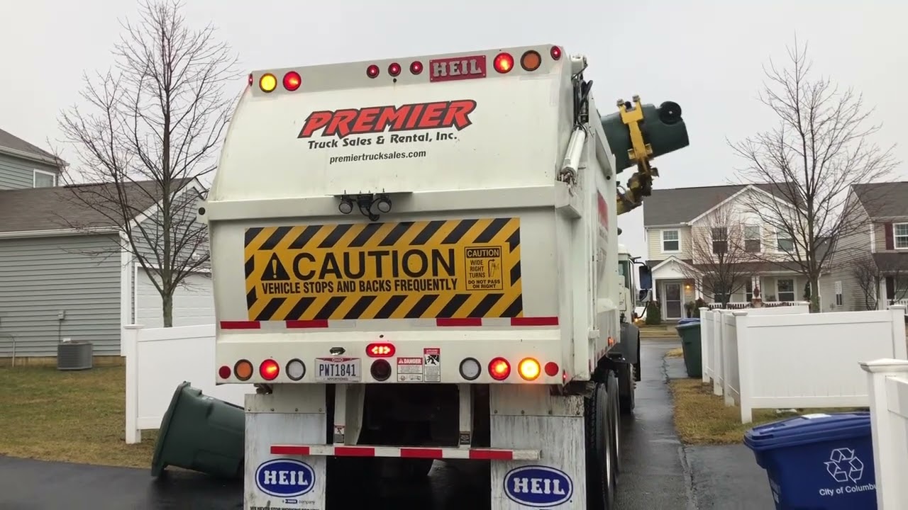 Premier Rental Mack LR Heil Python on route in Columbus, Ohio!