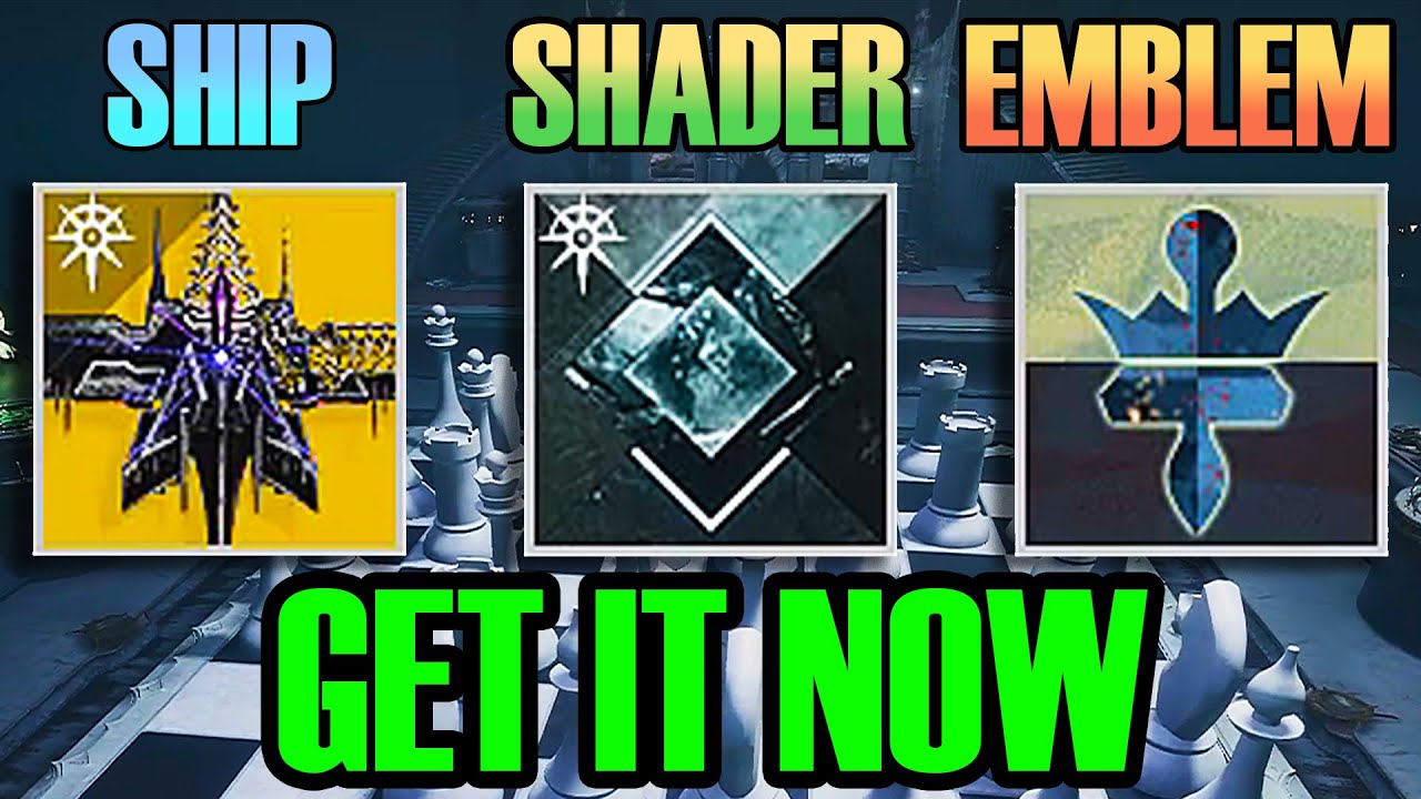 Destiny 2 NEW TAKEN SHADER Umbral Rumble , Ship , Emblem & CUTSCENE - CHECKMATE TRIUMPH CHESS PUZZLE