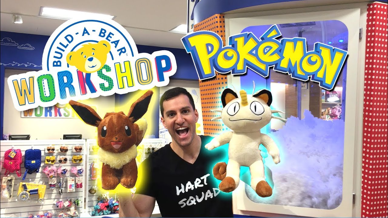 Making NEW POKEMON Bears at Build-A-Bear! (EXCLUSIVE POKEMON CARDS!)