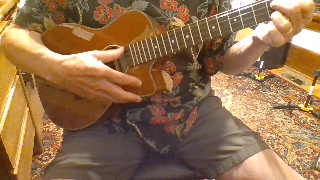 Ohana BK 35CG Baritone Ukulele GCEA Tuning Marcy Marxer Series very short demo review