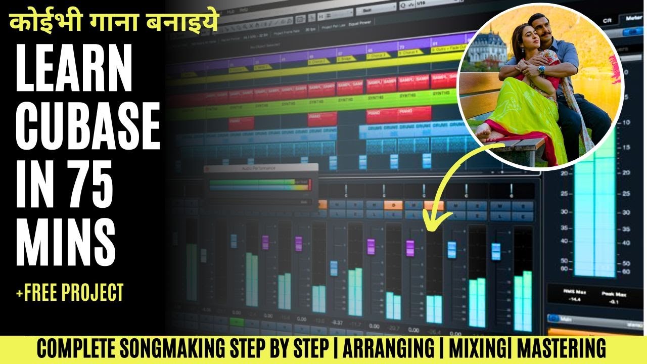 Complete Cubase Music Production Course | HINDI+FREE Project | Bollywood Songmaking start to Finish